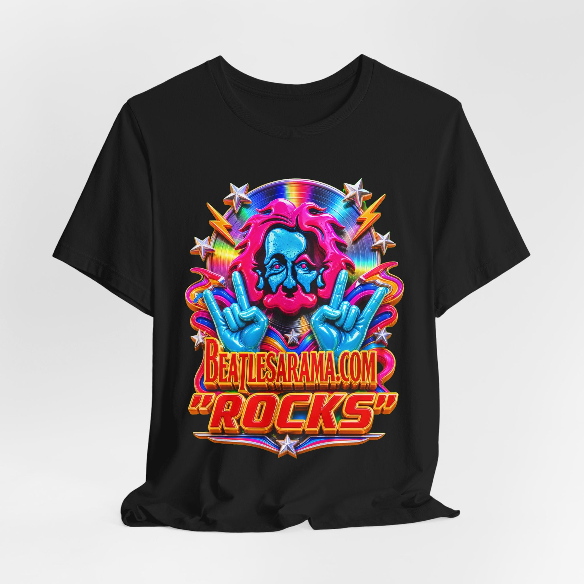 Beatlesarama.com "Rocks" T-Shirt — Retro Psychedelic Band Tee