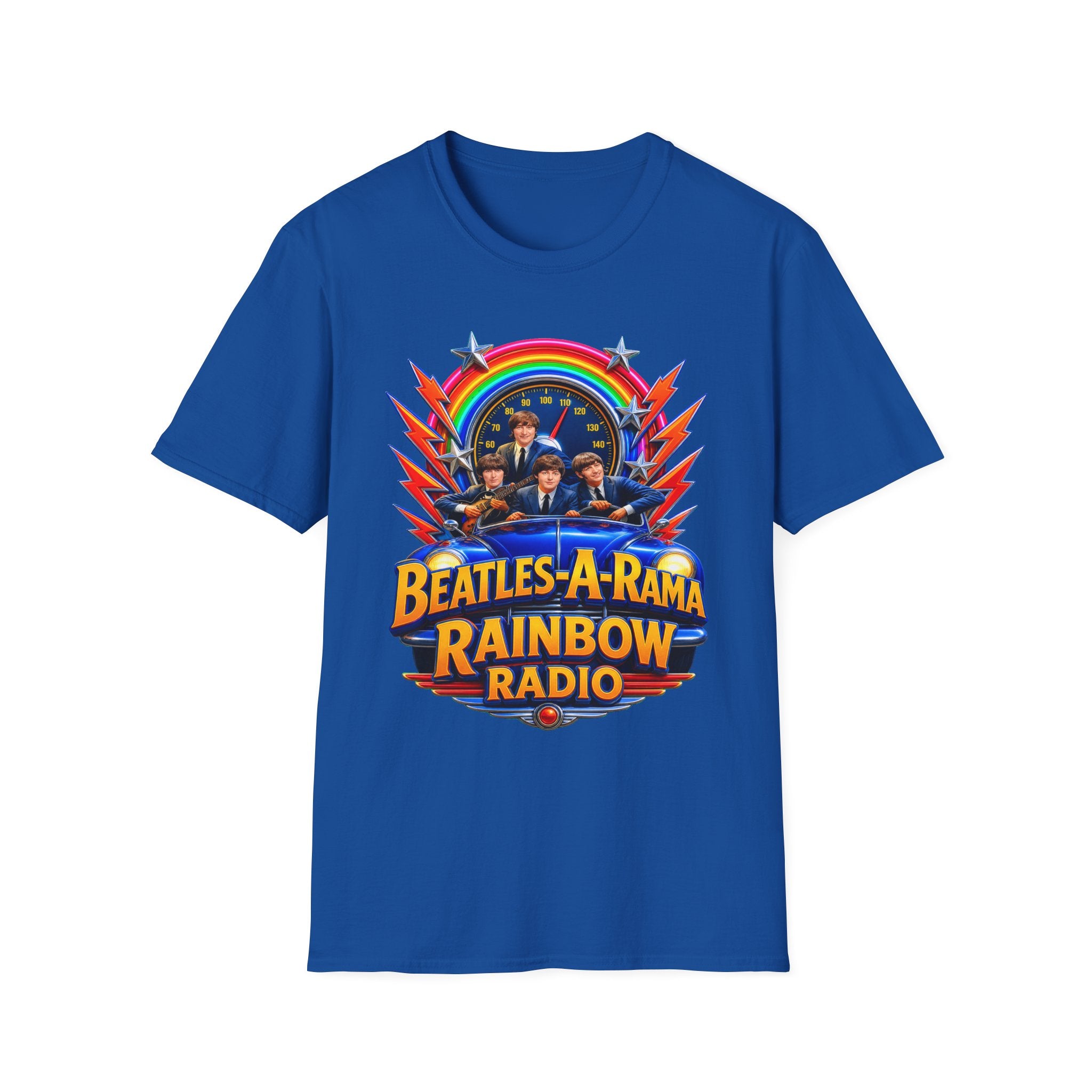 Beatles-A-Rama Rainbow Radio T-Shirt — Retro Psychedelic Band Tee