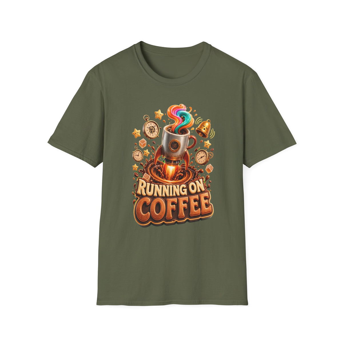 Running on Coffee T-Shirt — Funny Coffee Lover Tee