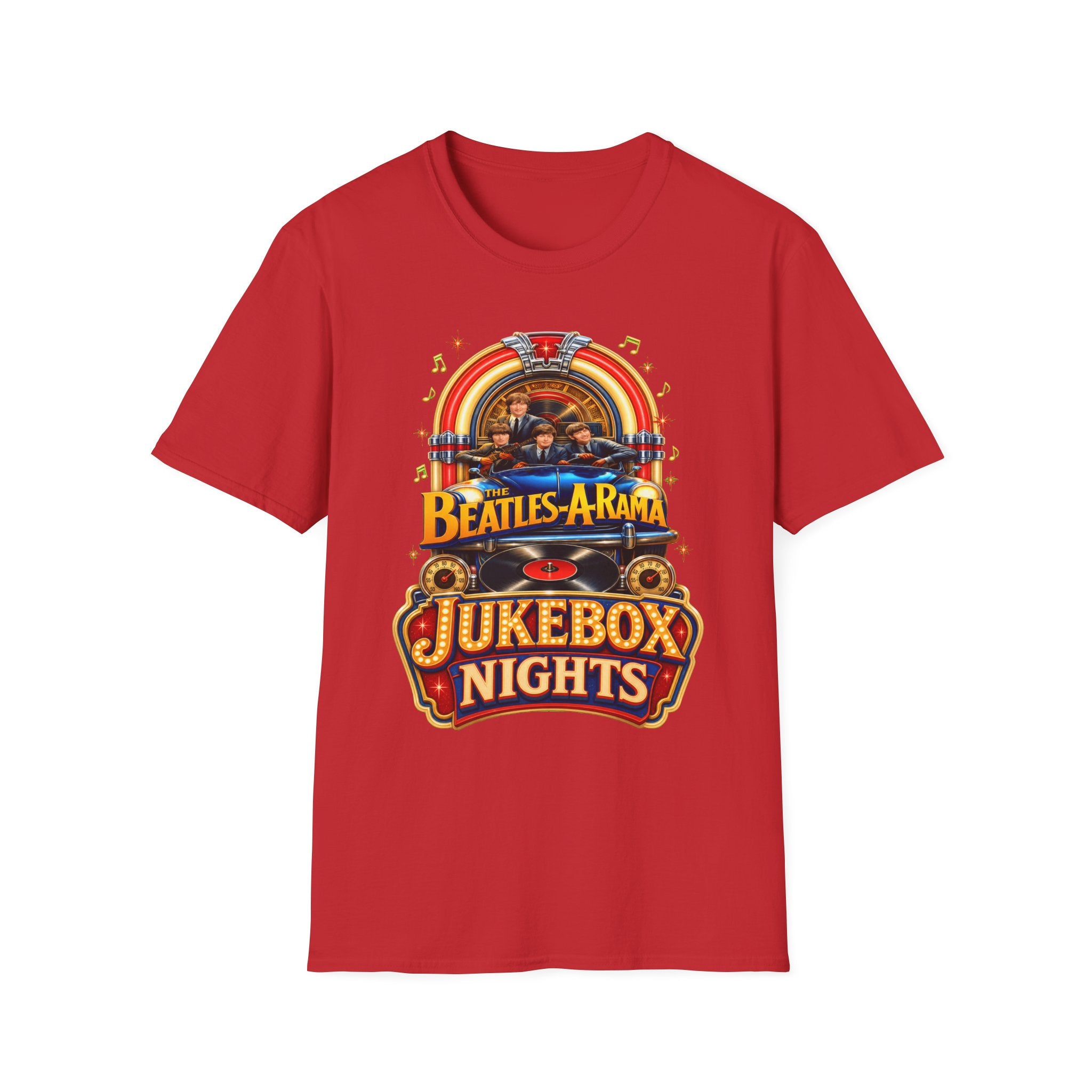 Beatles-A-Rama Jukebox Nights T-Shirt — Retro Music Tee for Fans