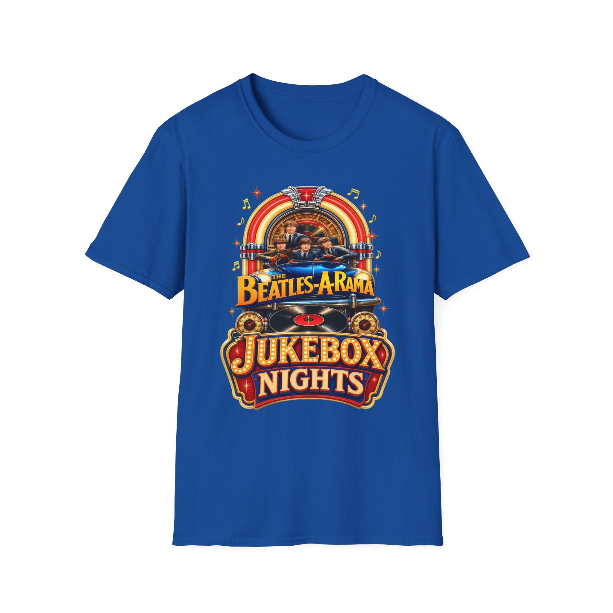 Beatles-A-Rama Jukebox Nights T-Shirt — Retro Music Tee for Fans