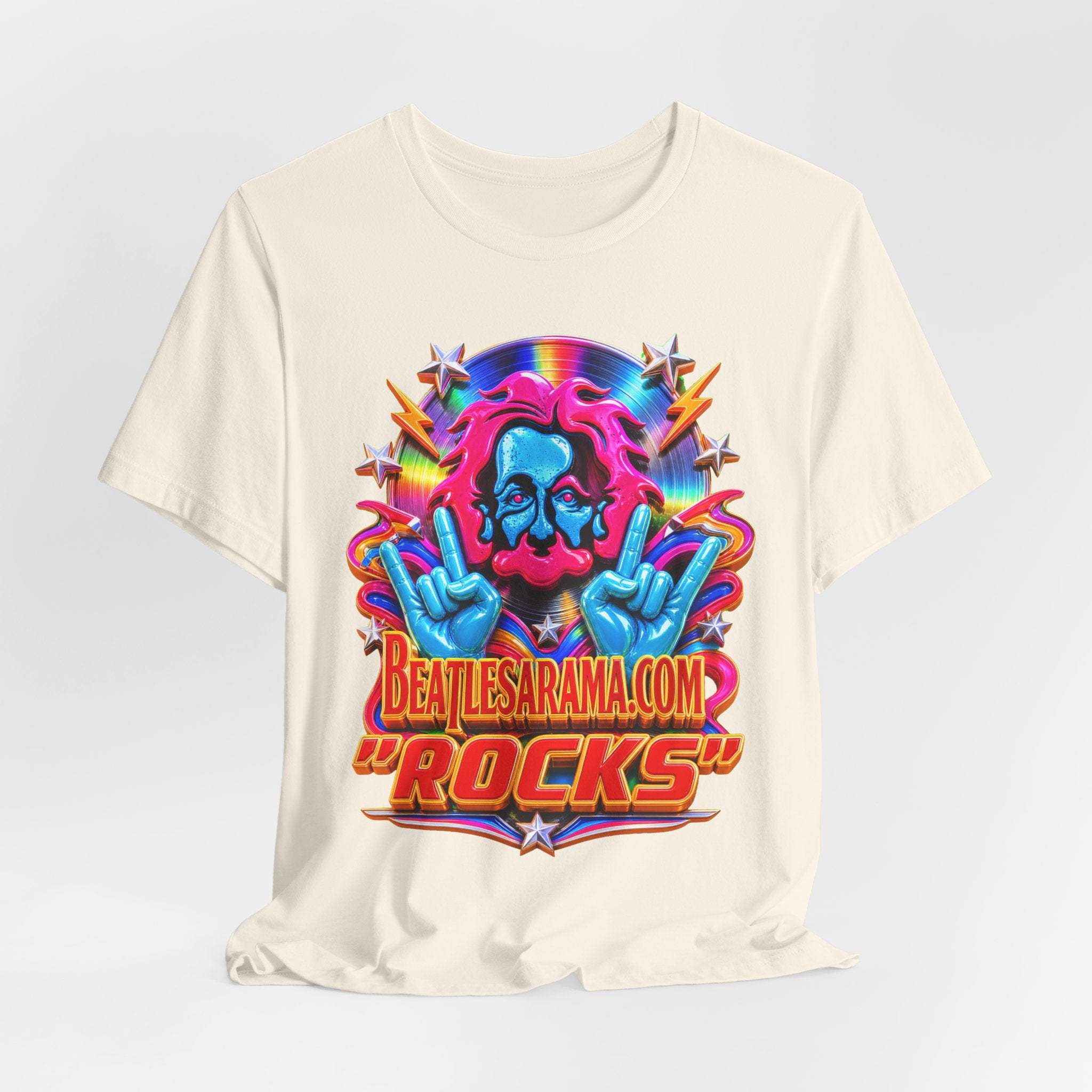 Beatlesarama.com "Rocks" T-Shirt — Retro Psychedelic Band Tee