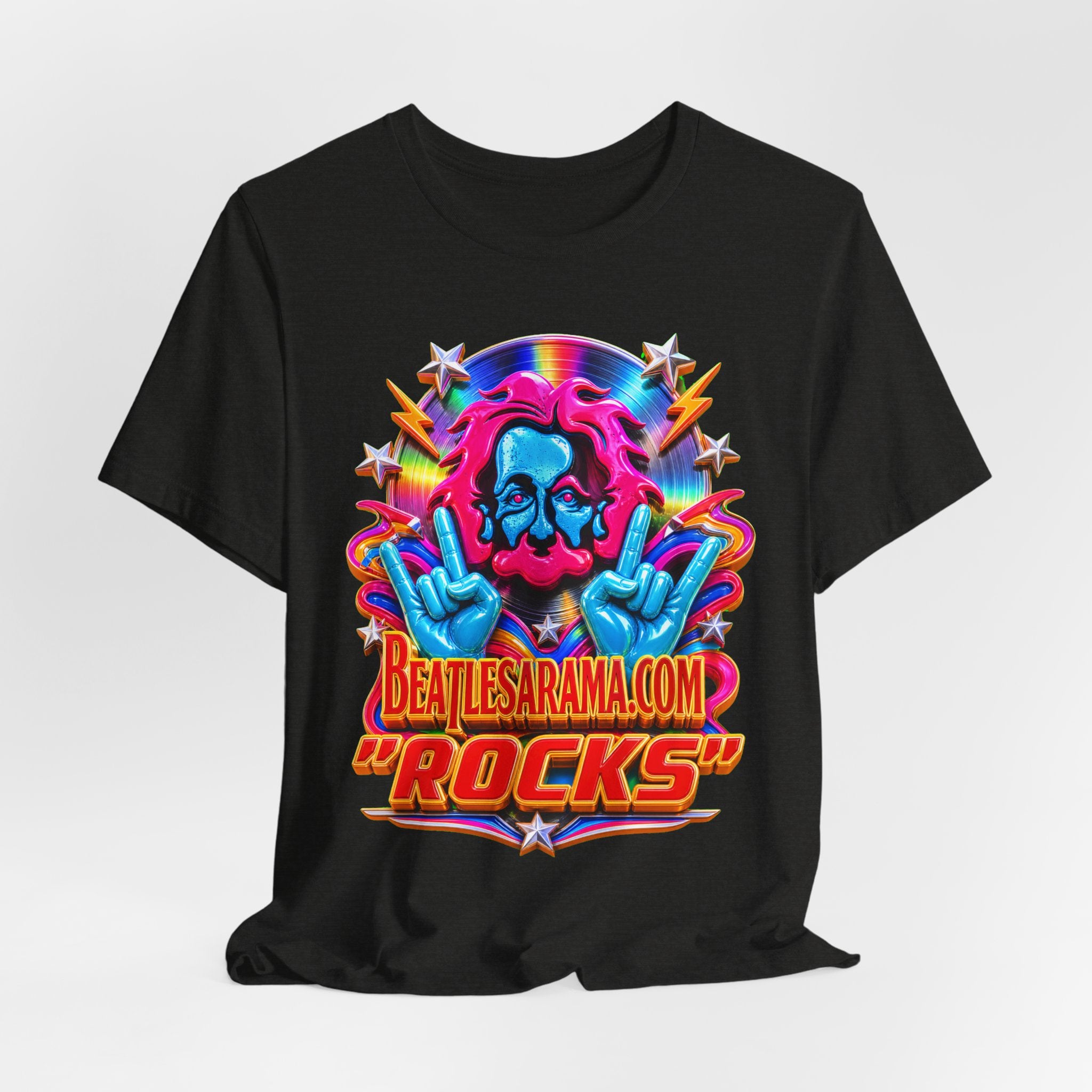 Beatlesarama.com "Rocks" T-Shirt — Retro Psychedelic Band Tee
