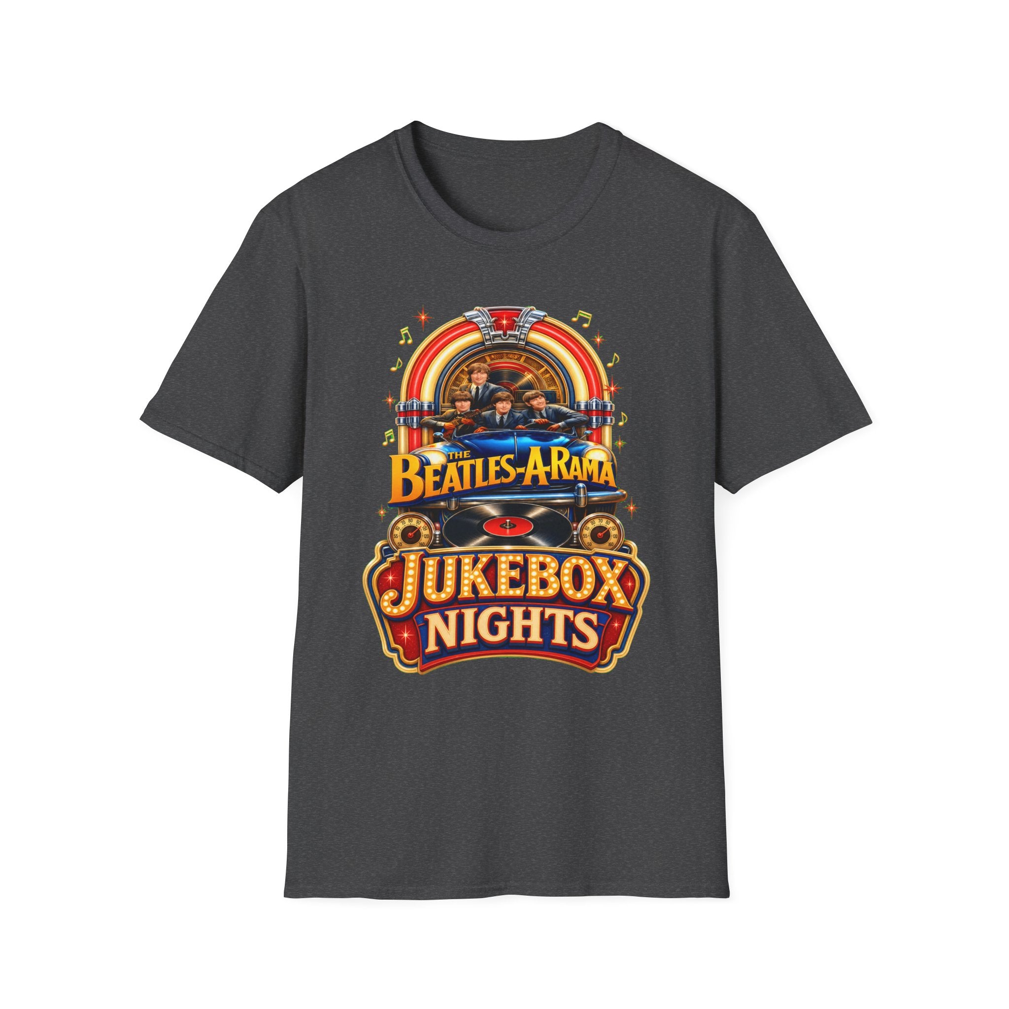 Beatles-A-Rama Jukebox Nights T-Shirt — Retro Music Tee for Fans
