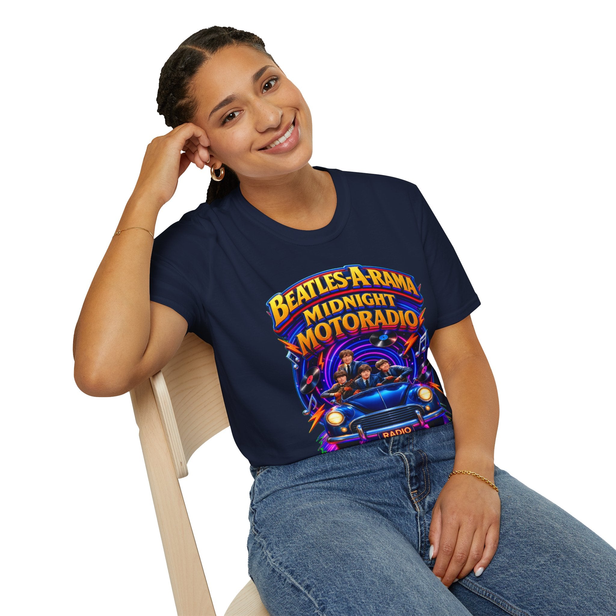 Beatles-A-Rama "Midnight Motoradio" T-Shirt — Vintage Rock Band Tee