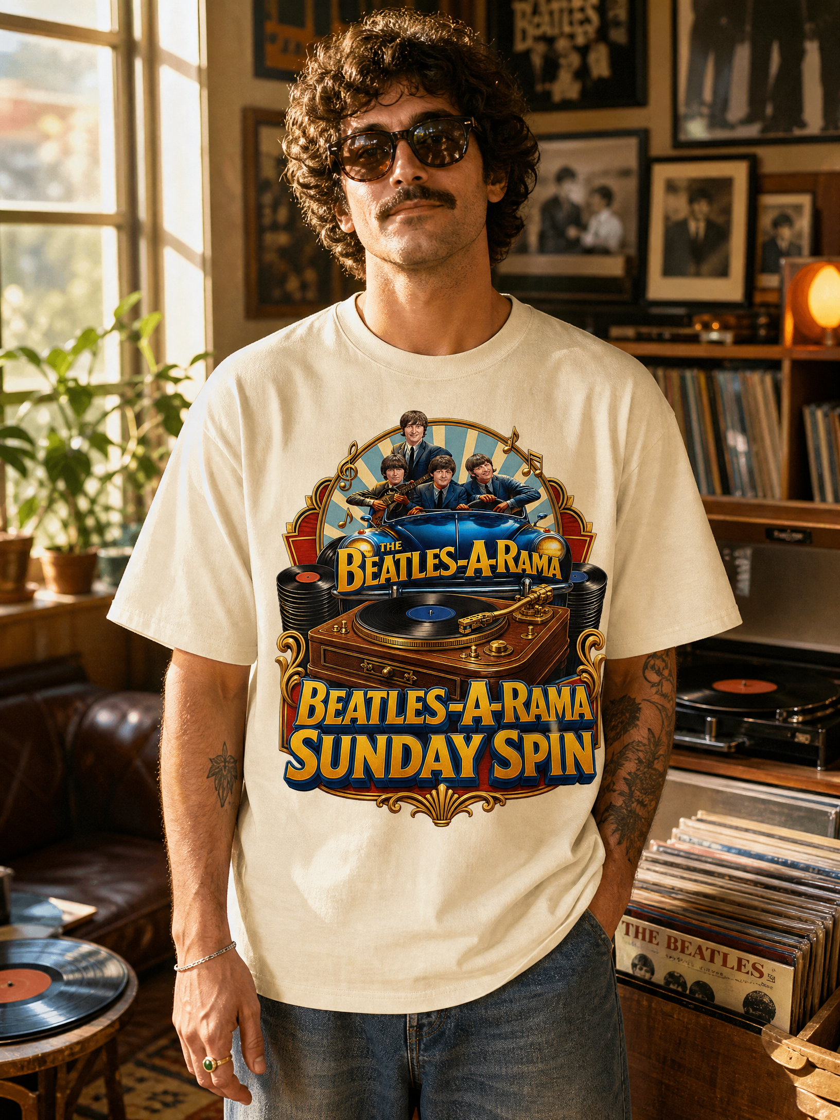 Beatles-A-Rama Sunday Spin Vintage Band T-Shirt