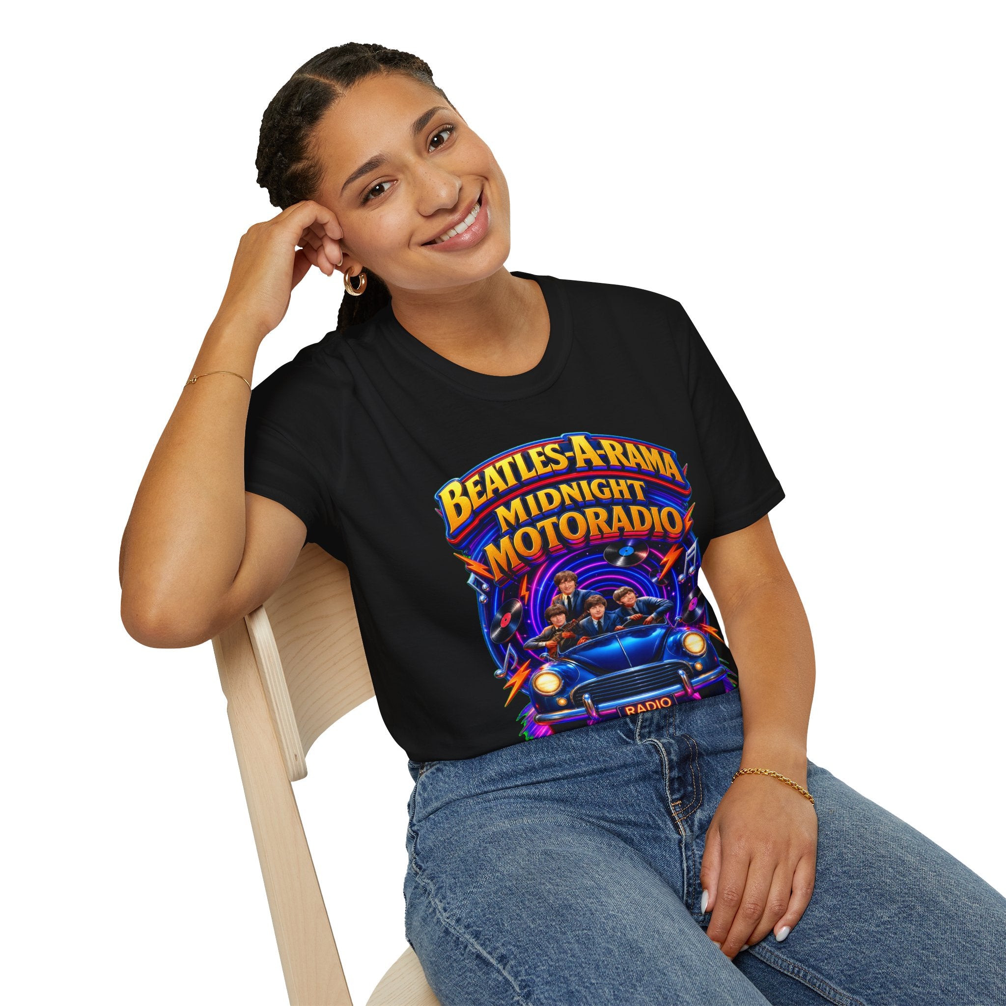 Beatles-A-Rama "Midnight Motoradio" T-Shirt — Vintage Rock Band Tee