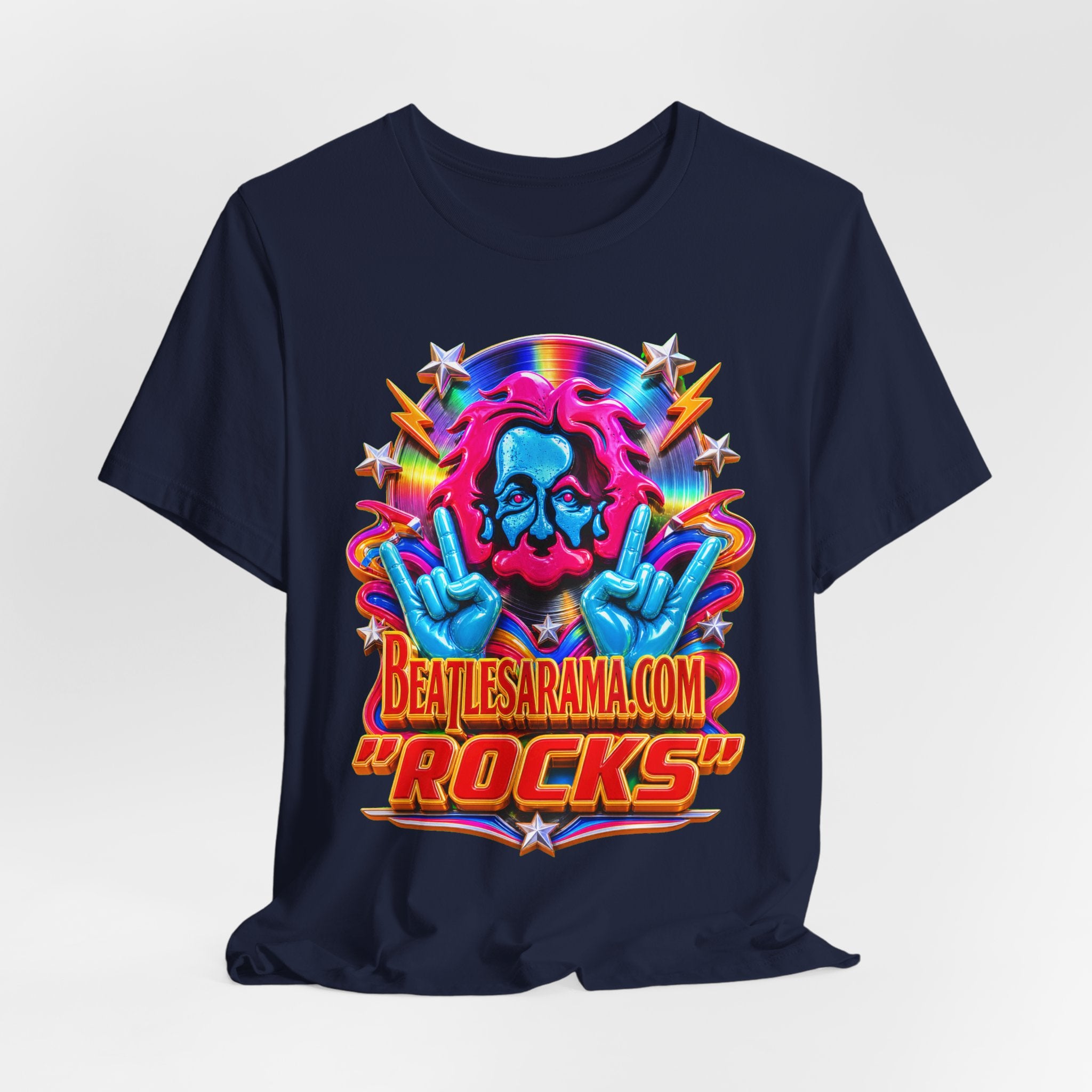 Beatlesarama.com "Rocks" T-Shirt — Retro Psychedelic Band Tee
