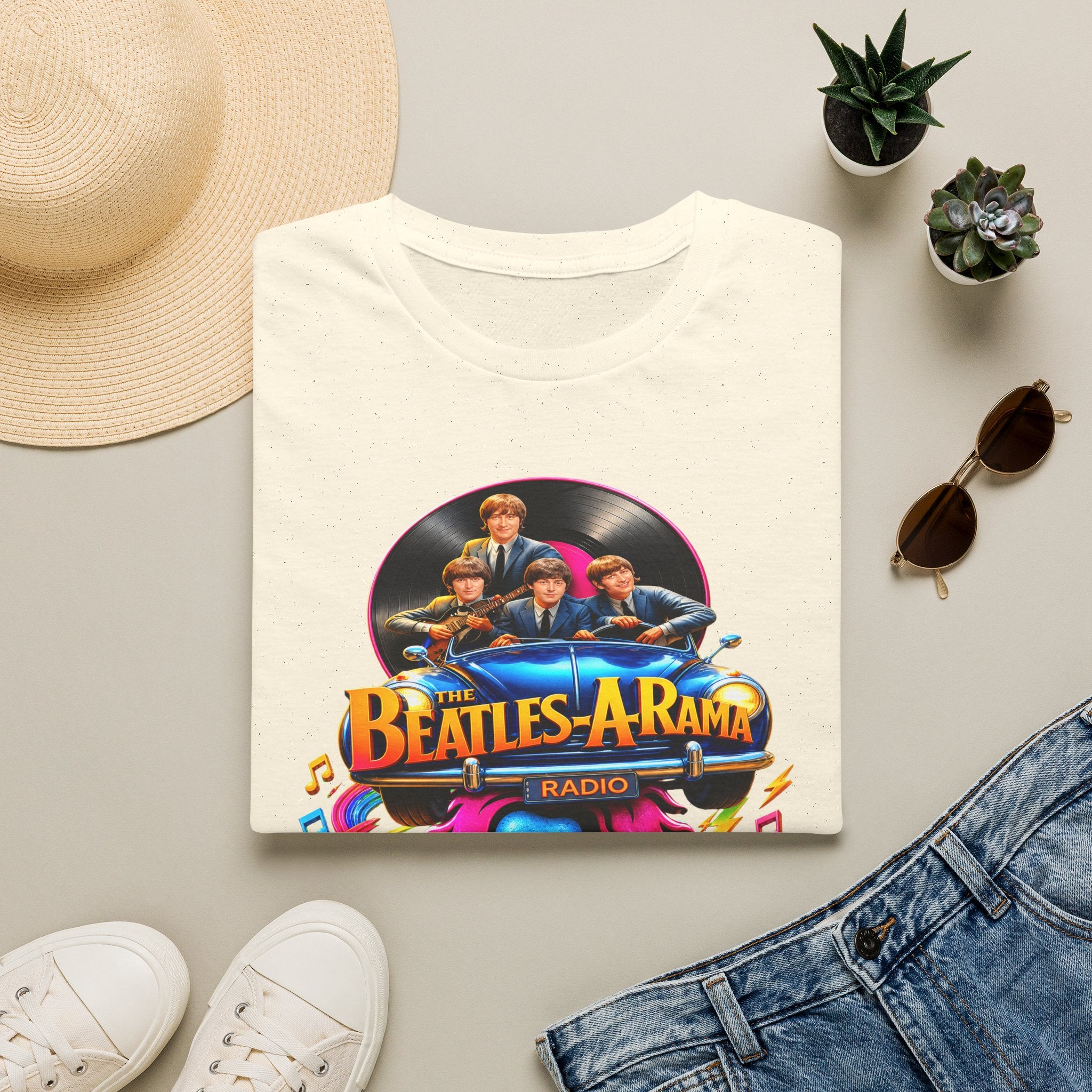Beatles-A-Rama Retro Rock & Roll Ride Tee
