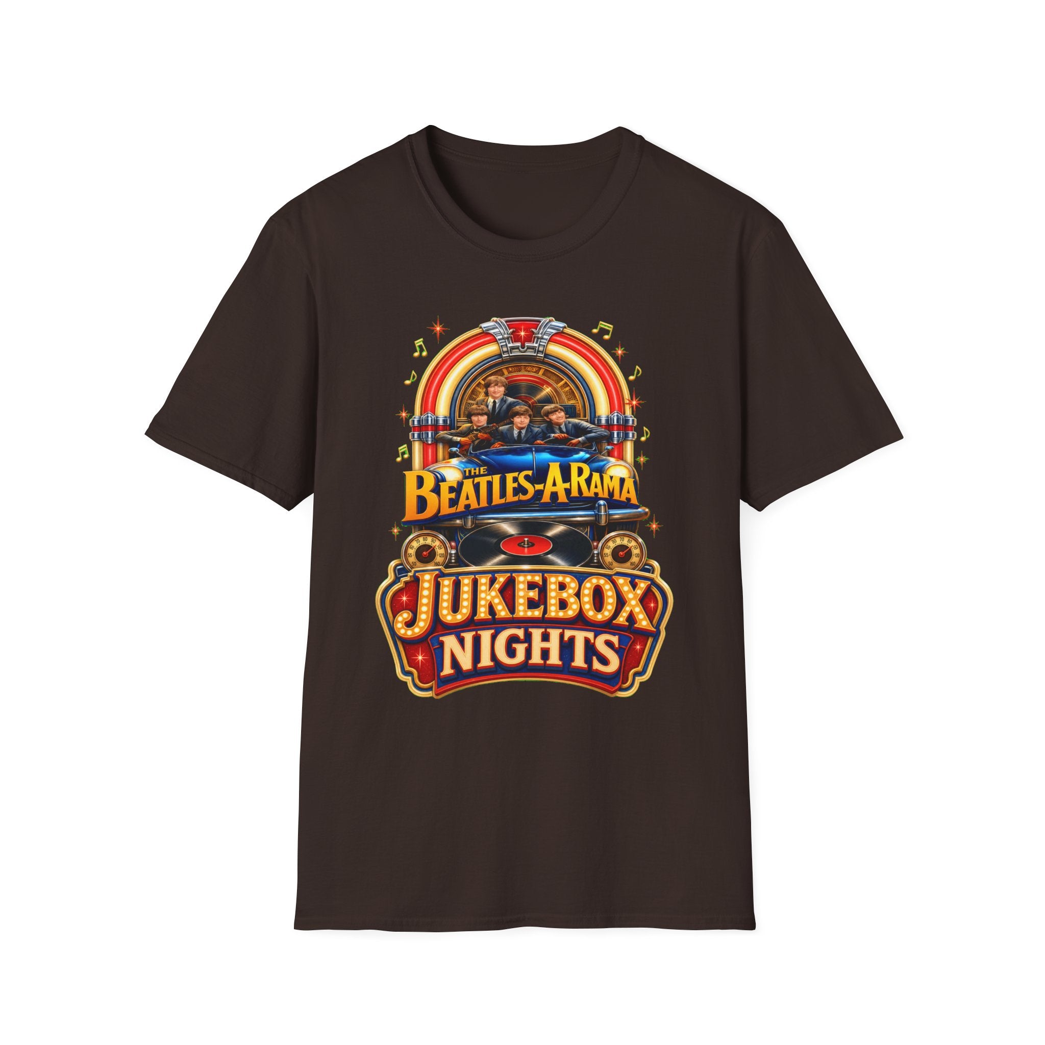 Beatles-A-Rama Jukebox Nights T-Shirt — Retro Music Tee for Fans